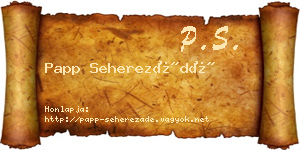 Papp Seherezádé névjegykártya