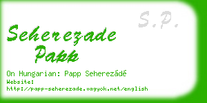 seherezade papp business card
