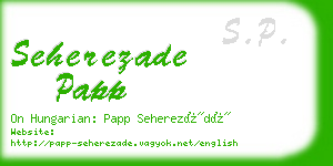 seherezade papp business card